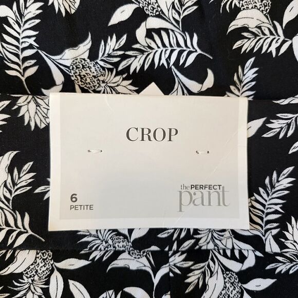 Christopher & Bank The Perfect Pant Black Pineapple Petite Cropped Pants - Picture 5 of 8